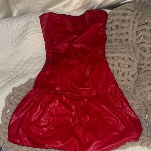 Almost Famous Red Strapless Dress